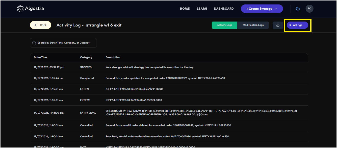 AI logs