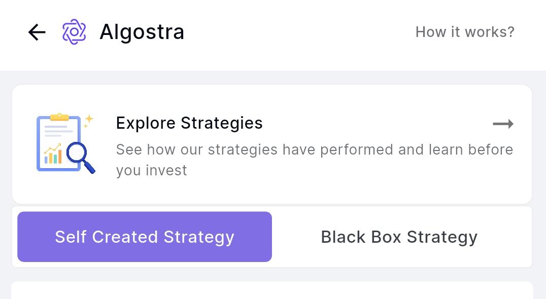 Algostra - Self-Create Strategy